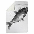 Begin Home Decor 60 x 80 in. Happy Swimming Fish-Sherpa Fleece Blanket 5545-6080-AN449